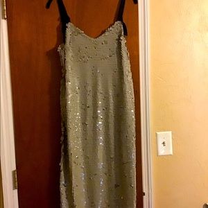 J Crew Tie Shoulder Sequin Dress